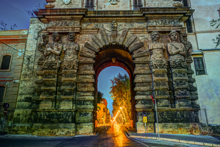 City of Palermo, the New door in a unique baroque renaissance styleの写真素材