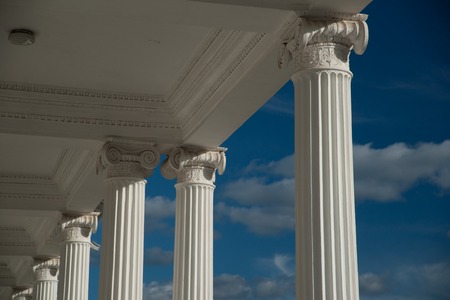 Columns on blue skyの写真素材