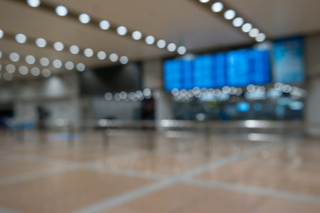 Blurred image of airport interior.