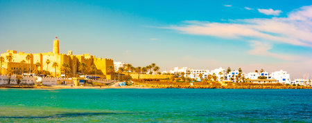 Monastir in Tunisia is an ancient city and popular tourist destination with a beach on the...