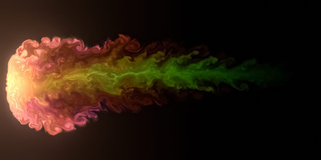 Abstract background, various pigments and dyes create a rich texture. Rendered pattern with colors...