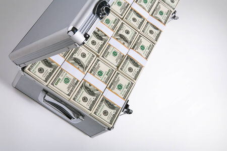 Money in the caseの写真素材