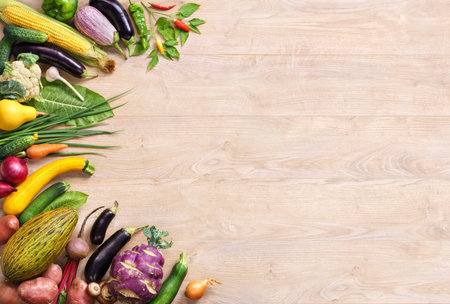 Healthy eating background. Top view with copy space. high-res product, studio photography of...