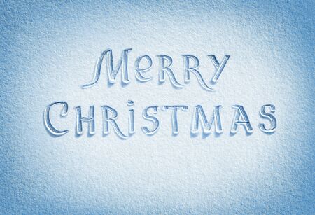 Merry Christmas! Snow Background in blue tone. High resolution product, top viewの写真素材