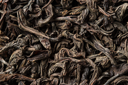 Ceylon Black tea on white background. top view. close up. high resolutionの写真素材