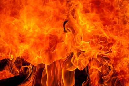 Blazes of fire, abstract arson concept stock image.の写真素材