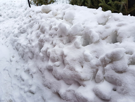Beautiful gradient background banner for text - texture of uneven snow in winterの写真素材