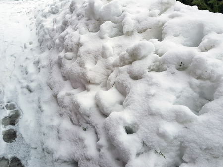 Beautiful gradient background banner for text - texture of uneven snow in winterの写真素材