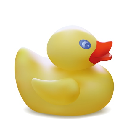 Yellow rubber duckのイラスト素材