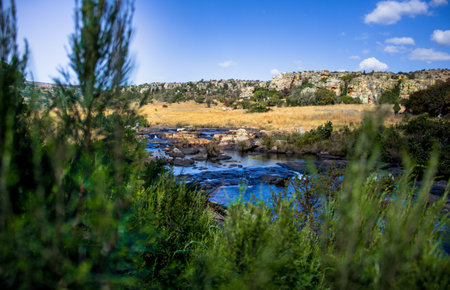 The Treur River in the Drakensberg escarpment region of eastern Mpumalanga province, South African...