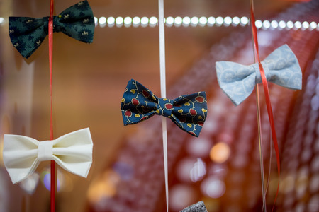 butterfly tie handmadeの写真素材