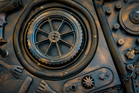 Stylized of a steampunk mechanicalの写真素材
