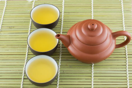 Teapot and teacupの写真素材