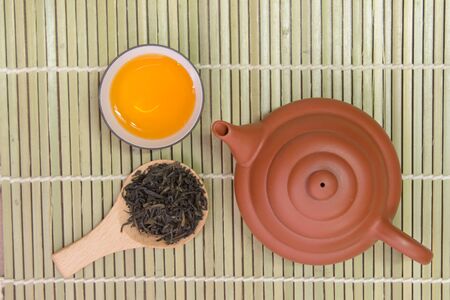 teapot and teacup setの写真素材