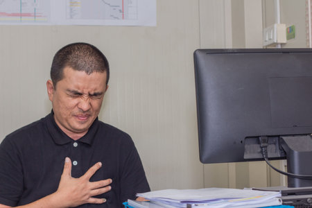A man working hard burn out syndrome