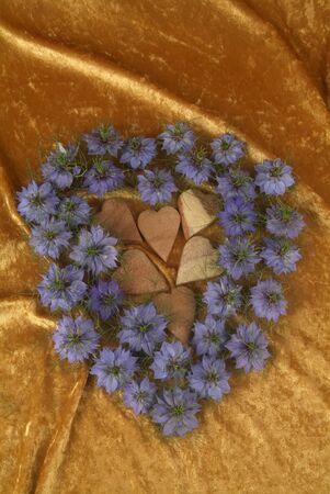 hearts of flowers and sweetsの写真素材