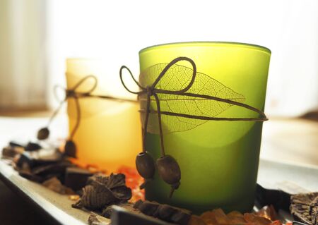 Candle glassesの写真素材