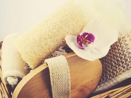 Vintage spa and masage treatment setの写真素材