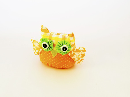 Handmade owl toyの写真素材