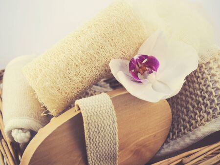 Vintage spa and massage treatment setの写真素材