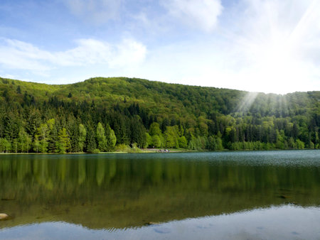 mountain lakeの写真素材