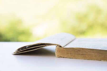 open old book, knowledge concept, educationの写真素材