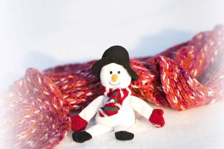 happy snowman, merry Christmas cardの写真素材