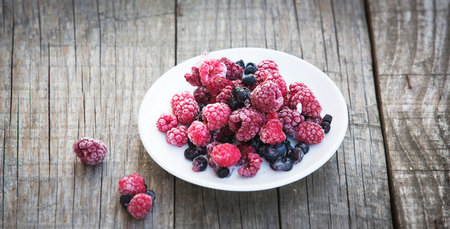 Frozen berriesの写真素材