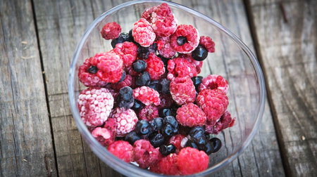 Frozen berriesの写真素材