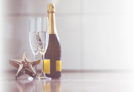 Elegant New Year retro grained background