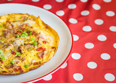 Homemade omlette, healthy  breakfastの写真素材