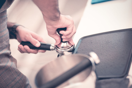 Barista preparing coffee conceptの写真素材