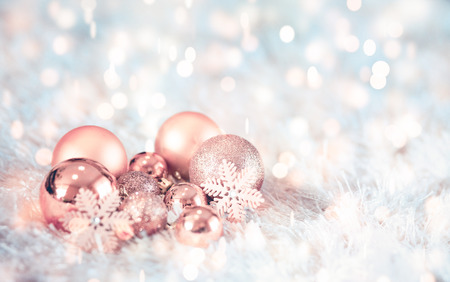Winter background with Christmas decorationsの写真素材