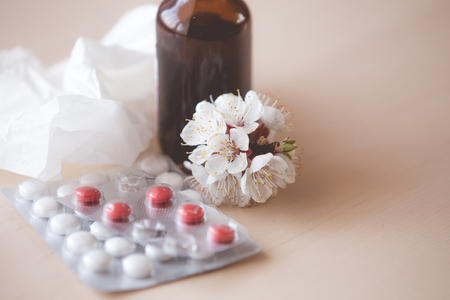Spring allergy season backgroundの写真素材