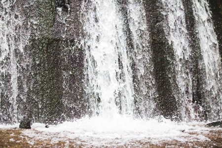 Fresh mountain waterfall background