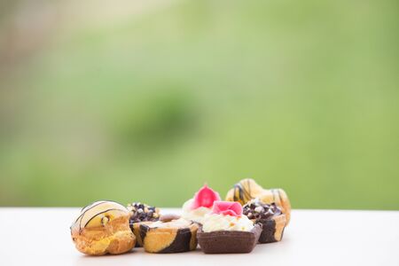 Summer wedding homemade candy barの写真素材