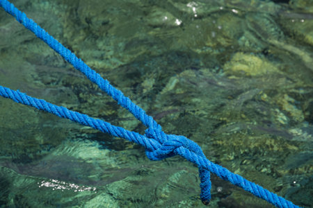 Boat rope summer sea background
