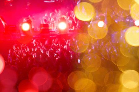 Crowd at summer festival blurred background