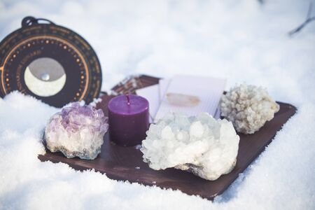 amethyst crystal clusters esoteric healingの写真素材