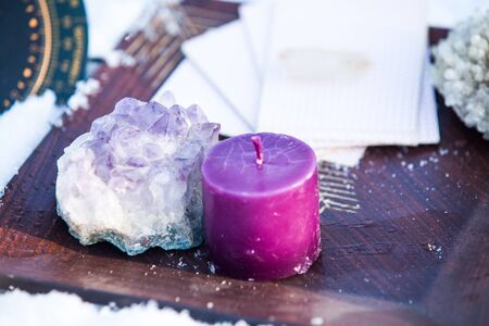 amethyst crystal clusters esoteric healingの写真素材