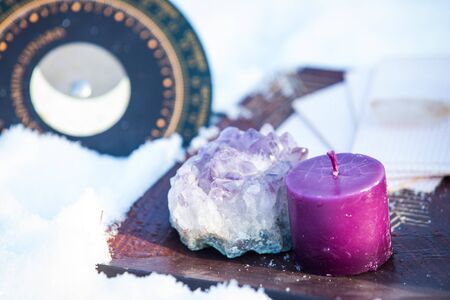 amethyst crystal clusters esoteric healingの写真素材