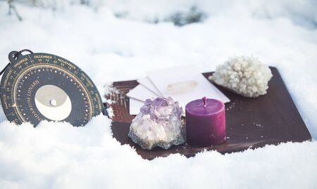amethyst crystal clusters esoteric healingの写真素材