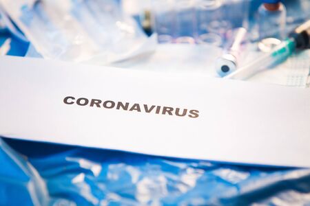 Coronavirus vaccines bottles medical backgroundの写真素材