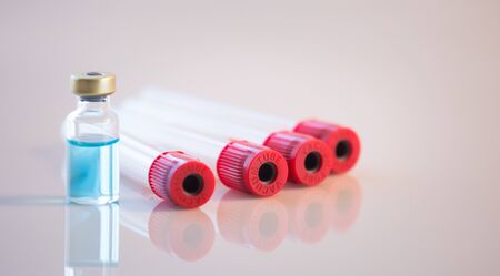 Coronavirus vaccine research medical backgroundの写真素材