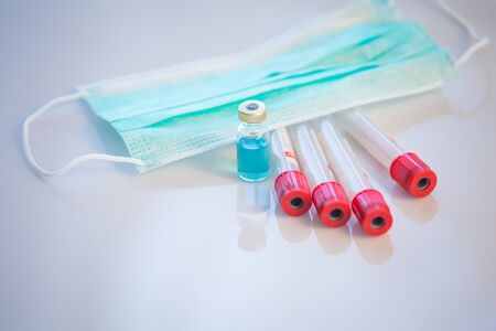 Coronavirus vaccine research medical backgroundの写真素材