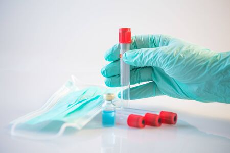 Coronavirus vaccine research medical backgroundの写真素材