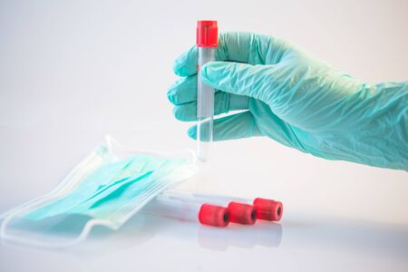 Coronavirus vaccine research medical backgroundの写真素材