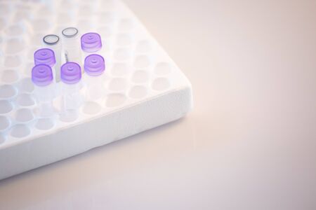 Coronavirus pandemic vaccine research backgroundの写真素材