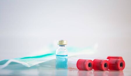 Coronavirus pandemic vaccine research backgroundの写真素材