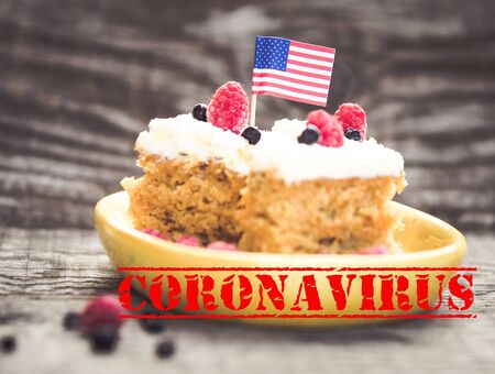 4th july celebration during coronavirus lockdownの写真素材